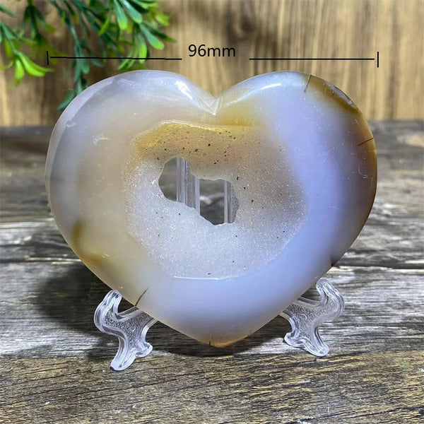 Grey Druzy Agate Heart-ToShay.org