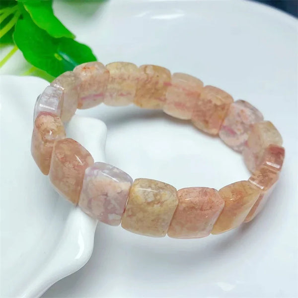 Yellow Flower Agate Bangle-ToShay.org