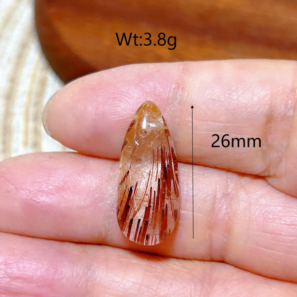 Gold Rutilated Crystal Pendant-ToShay.org