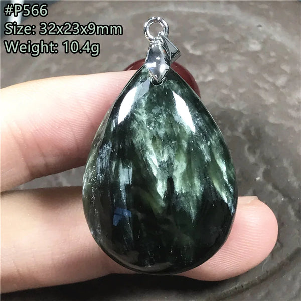 Green Seraphinite Pendant-ToShay.org