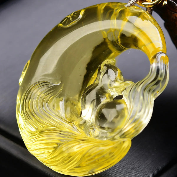 Yellow Citrine Moon Fox-ToShay.org