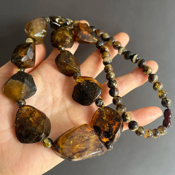 Yellow Amber Necklace-ToShay.org