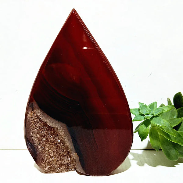Red Agate Druzy Torch-ToShay.org