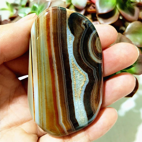 Red Flower Agate Palm Stone-ToShay.org