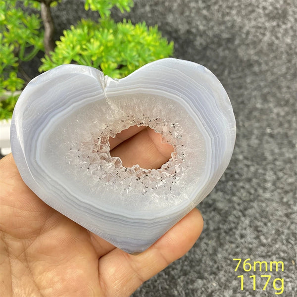 Blue Agate Geode Heart-ToShay.org