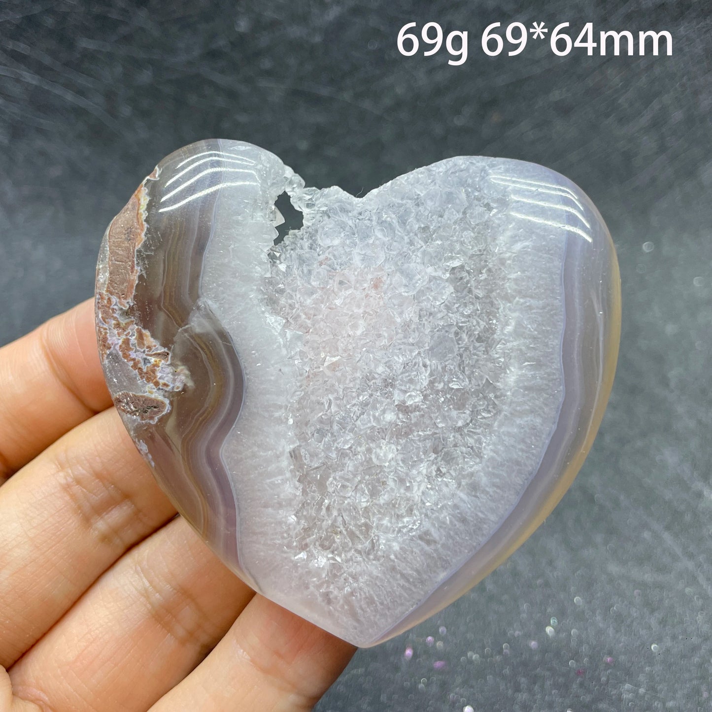 Red Agate Geode Heart-ToShay.org