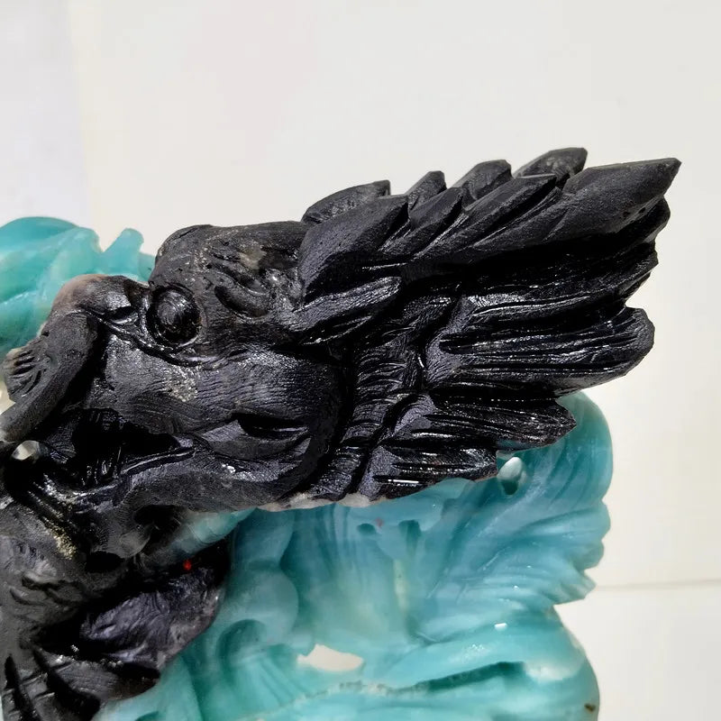 Blue Amazonite Crystal Dragon-ToShay.org