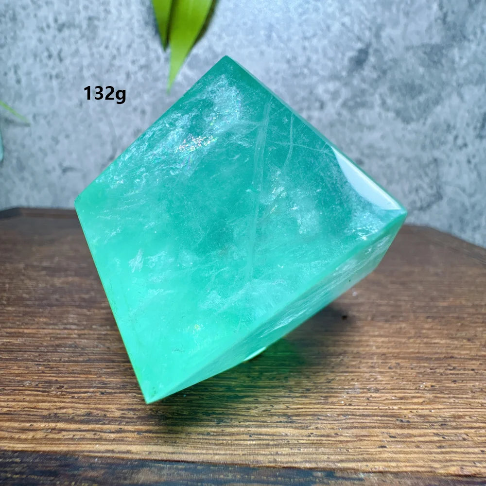 Green Fluorite Cube-ToShay.org