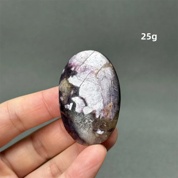 Purple Lepidolite Palm Stone-ToShay.org