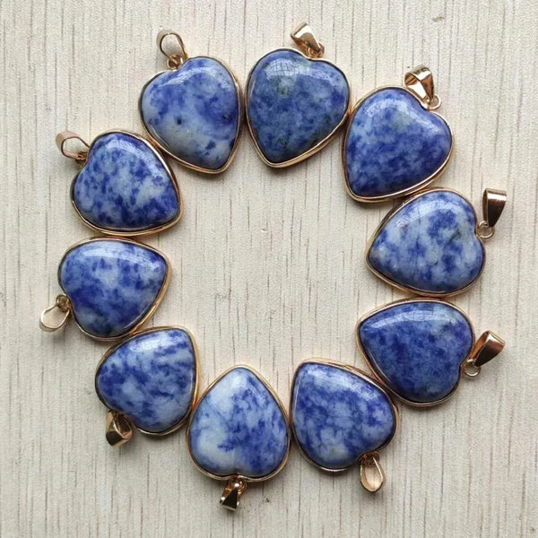 Mixed Crystal Heart Pendants-ToShay.org