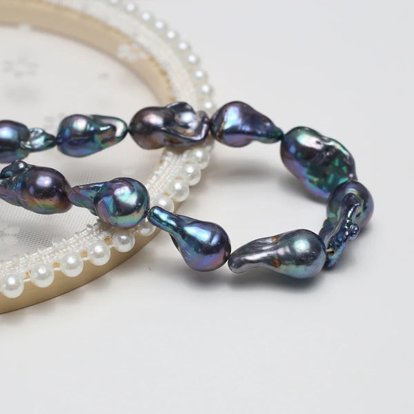Blue Purple Pearl Beads-ToShay.org