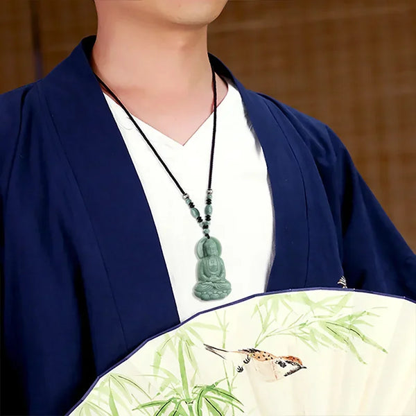 Green Jade Buddha Pendant-ToShay.org