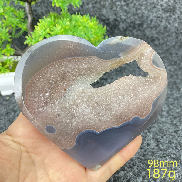 Blue Agate Geode Heart-ToShay.org