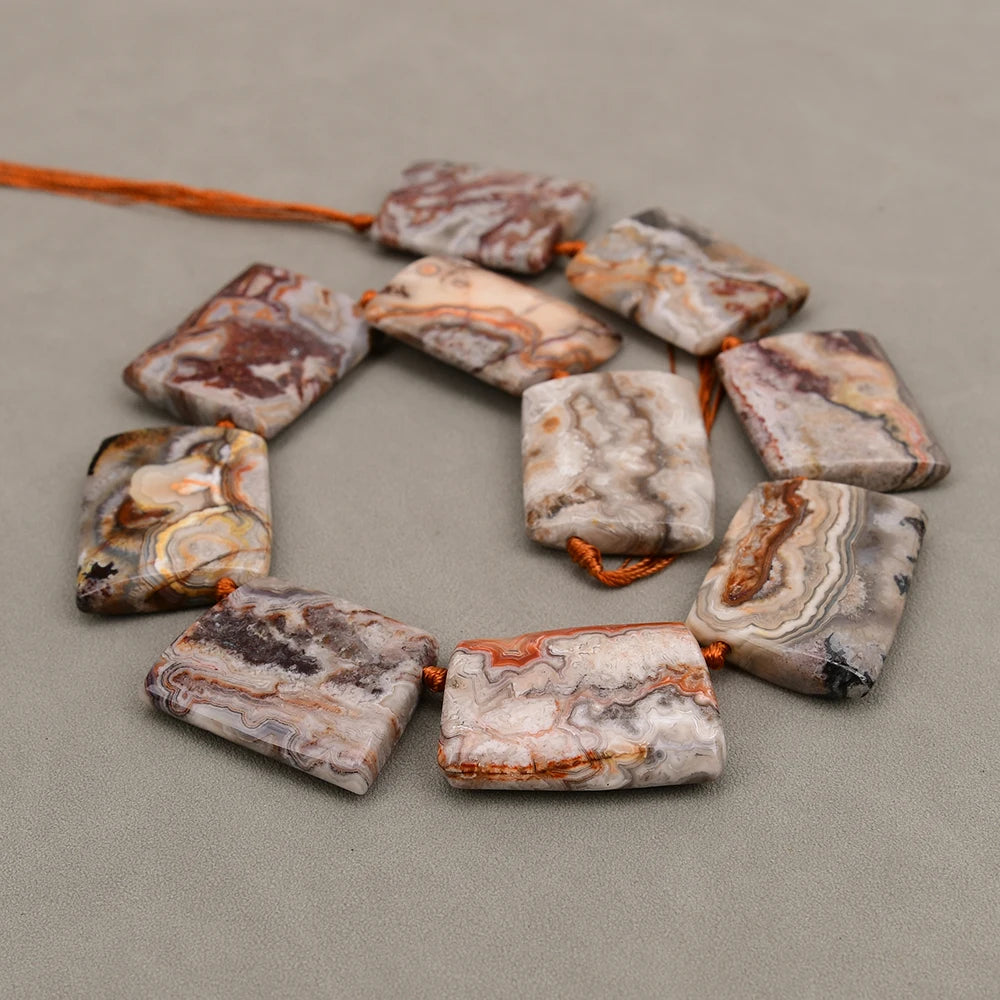 Orange Crazy Agate Beads-ToShay.org