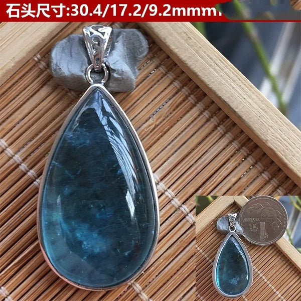 Blue Aquamarine Pendant-ToShay.org