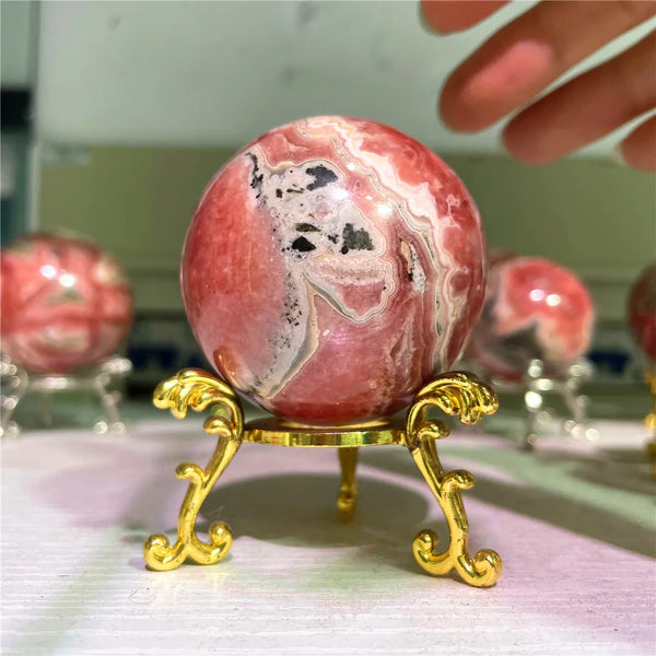 Pink Rhodochrosite Crystal Ball-ToShay.org