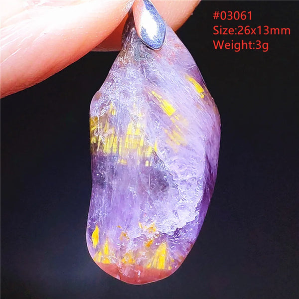 Purple Cacoxenite Auralite Pendant-ToShay.org
