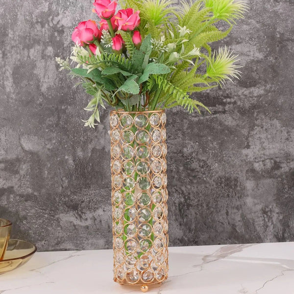 Crystal Bead Flower Vase-ToShay.org