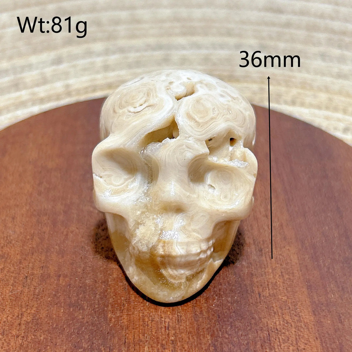 Brown Chocolate Calcite Skull-ToShay.org