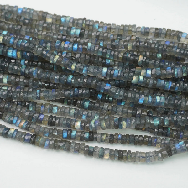 Blue Labradorite Rondelle Beads-ToShay.org