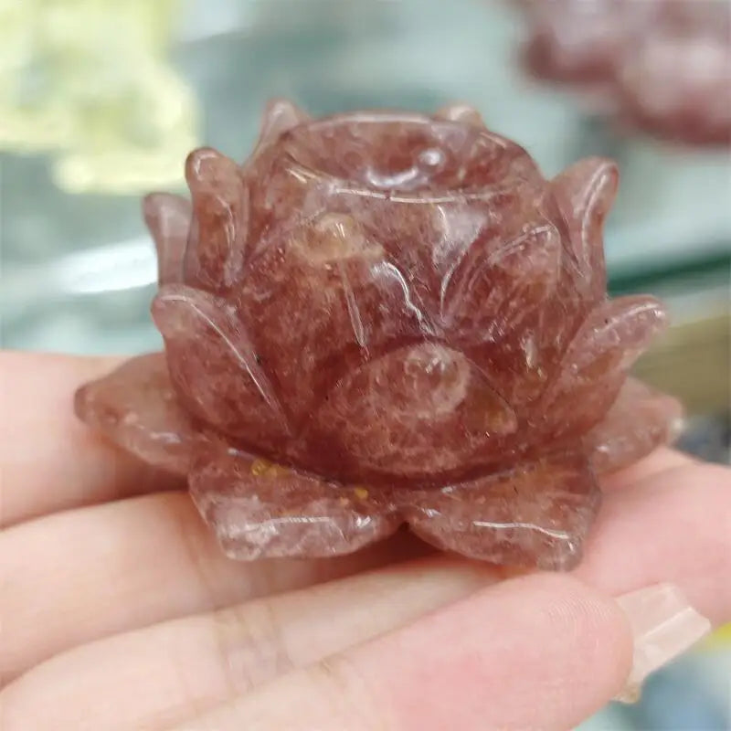 Pink Strawberry Quartz Lotus-ToShay.org