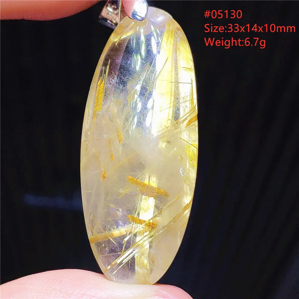 Gold Rutilated Quartz Pendant-ToShay.org