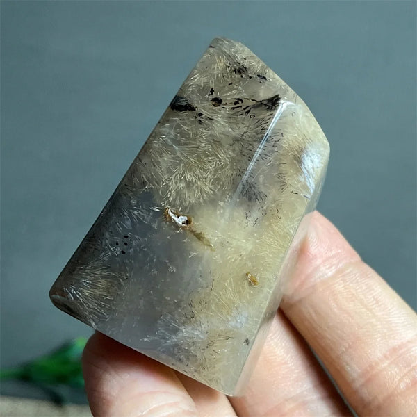 Black Rutilated Hair Raw Quartz-ToShay.org