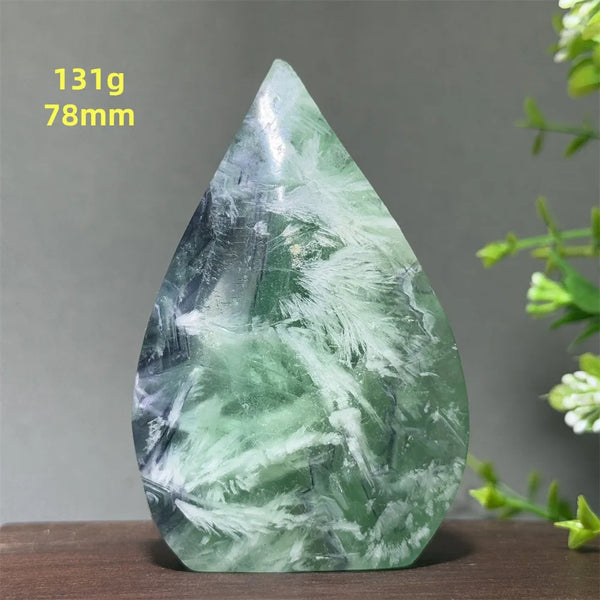 Green Feather Fluorite Torch-ToShay.org