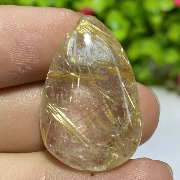 Gold Hair Rutilated Quartz Pendant-ToShay.org