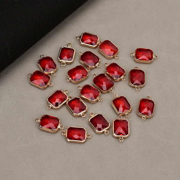 Red Glass Crystal Charms-ToShay.org