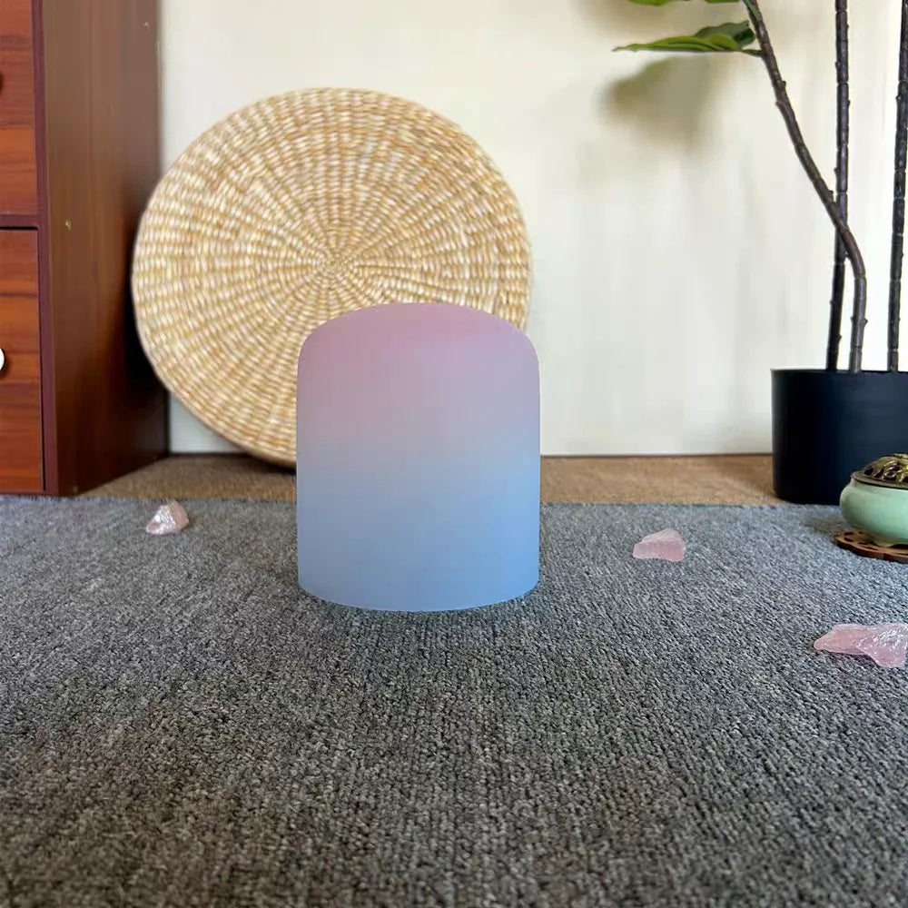 Blue Pink Crystal Singing Bowl-ToShay.org