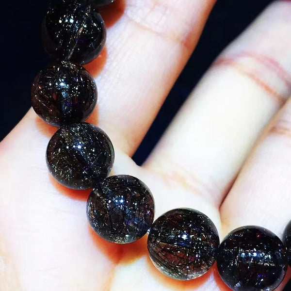 Black Rutilated Quartz Bracelet-ToShay.org
