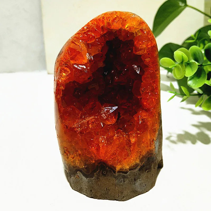 Orange Citrine Geode Cluster-ToShay.org