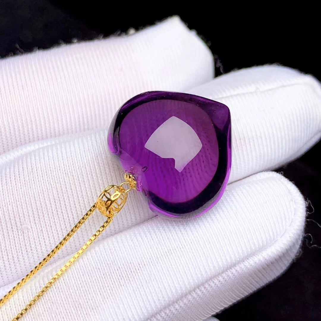 Purple Amethyst Heart Pendant-ToShay.org
