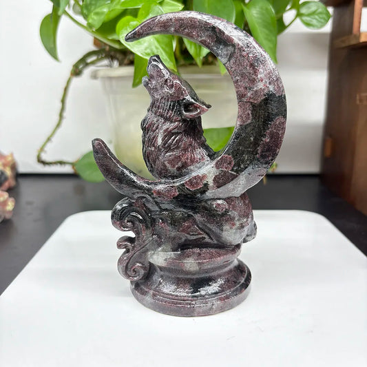 Red Garnet Howling Wolf-ToShay.org