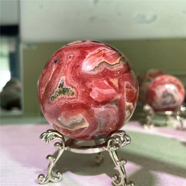 Pink Rhodochrosite Crystal Ball-ToShay.org