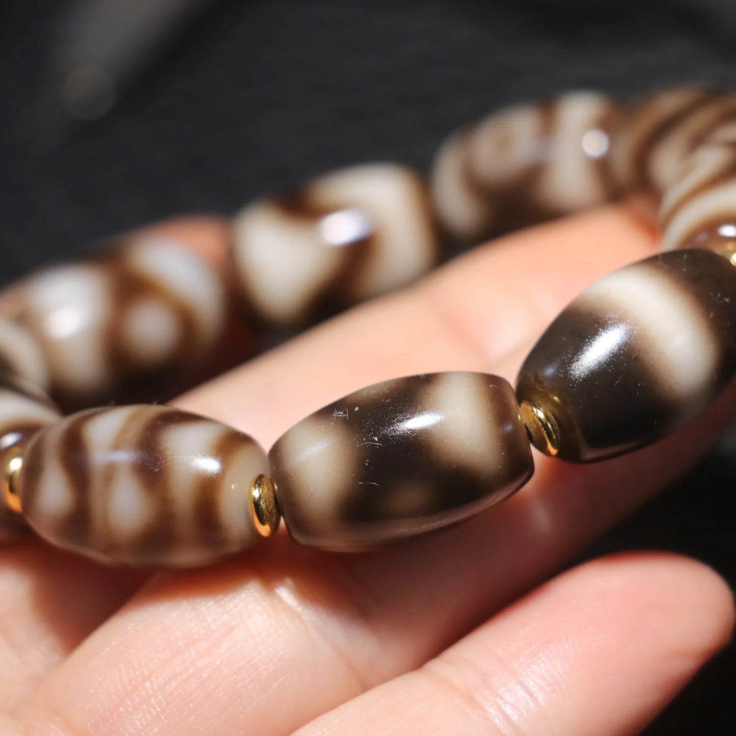 Tibetan Agate Dzi Bracelet-ToShay.org
