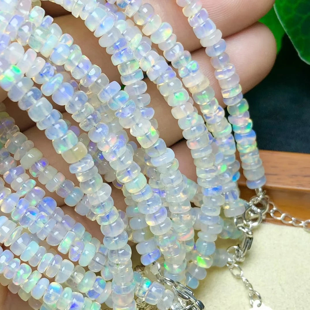 White Opal Abacus Bracelet-ToShay.org