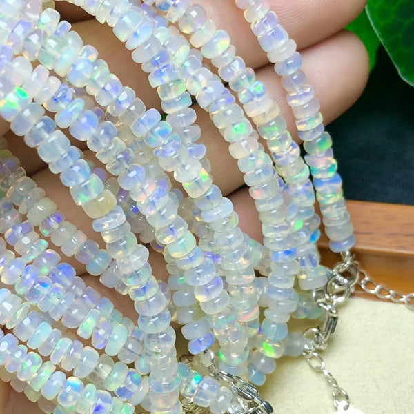 White Opal Abacus Bracelet-ToShay.org