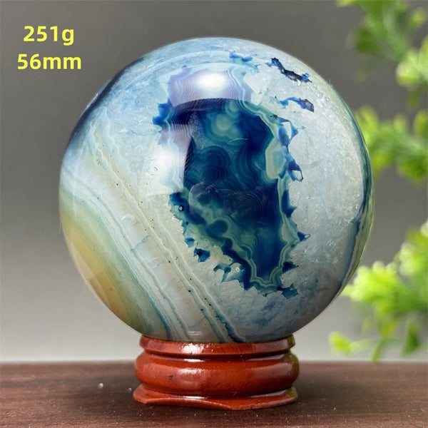 Blue Agate Ball-ToShay.org