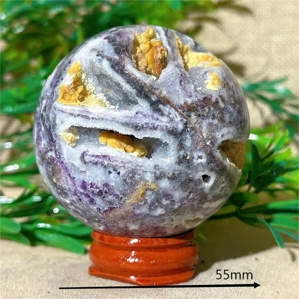 Purple Sphalerite Druzy Ball-ToShay.org