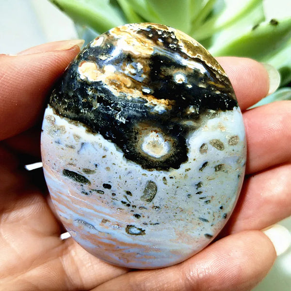 Ocean Jasper Palm Stone-ToShay.org