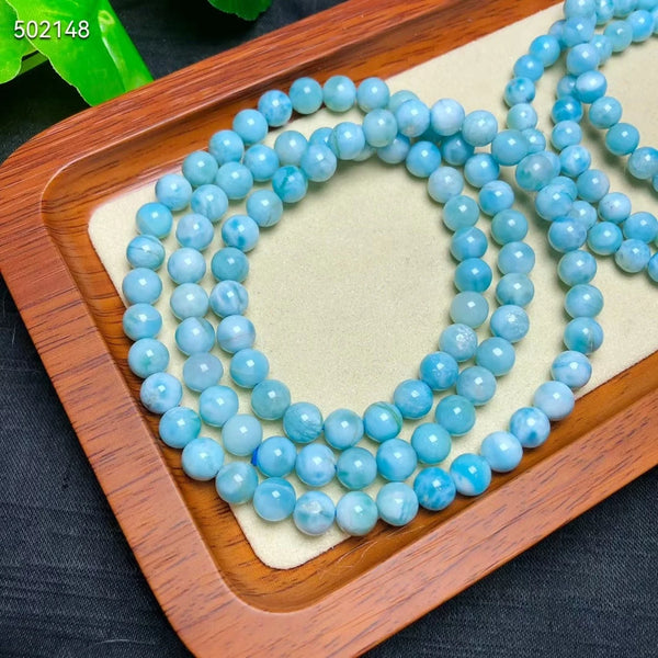 Blue Larimar Bead Bracelet-ToShay.org