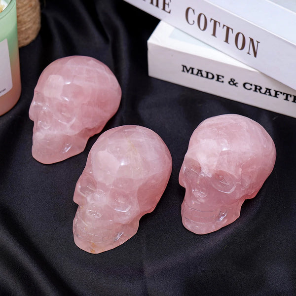 Pink Rose Quartz Skulls-ToShay.org