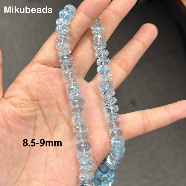 Blue Topaz Rondelle Beads-ToShay.org