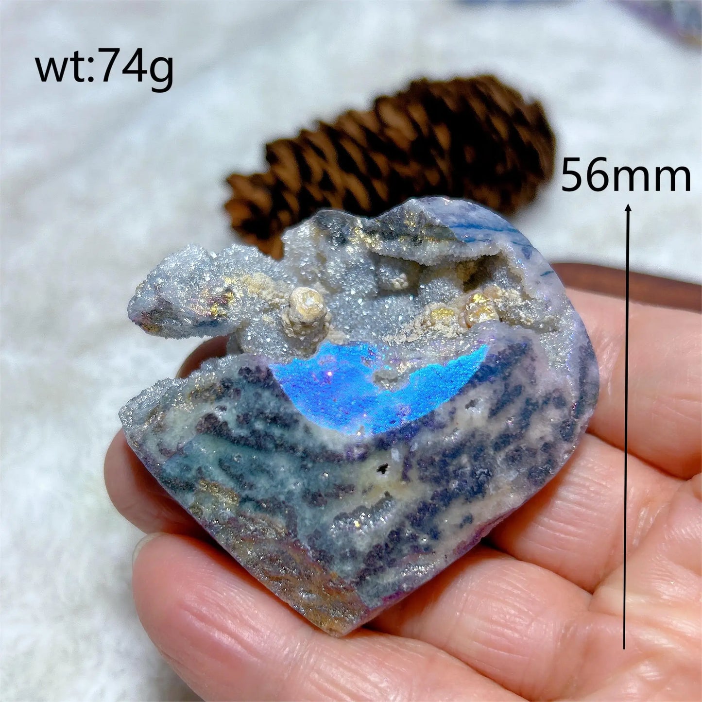 Purple Aura Sphalerite Heart-ToShay.org