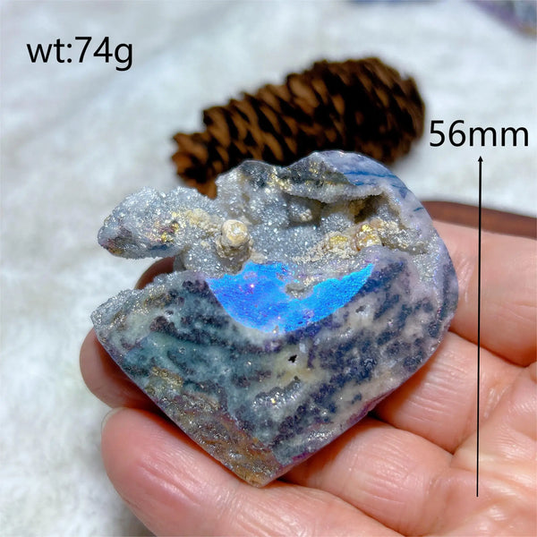 Purple Aura Sphalerite Heart-ToShay.org