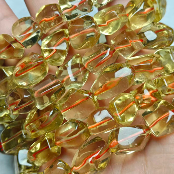 Yellow Citrine Bead Bracelet-ToShay.org