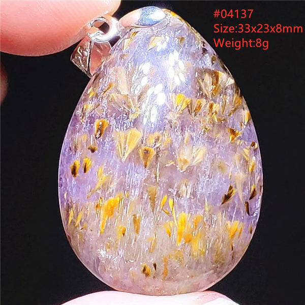 Gold Rutilated Pendant-ToShay.org