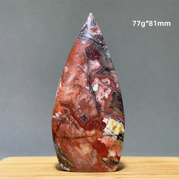 Red Lace Agate Torch-ToShay.org